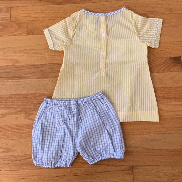 NEW Southern Taters Smocked Sailboat Outfit - Picture 2 of 2